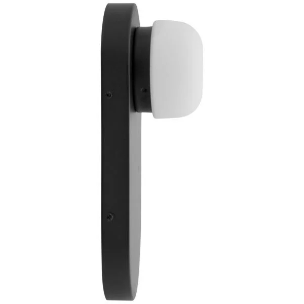 LED Wall Sconce, Knob Style Glass Lens, 15W, 3000K, Black - view 3