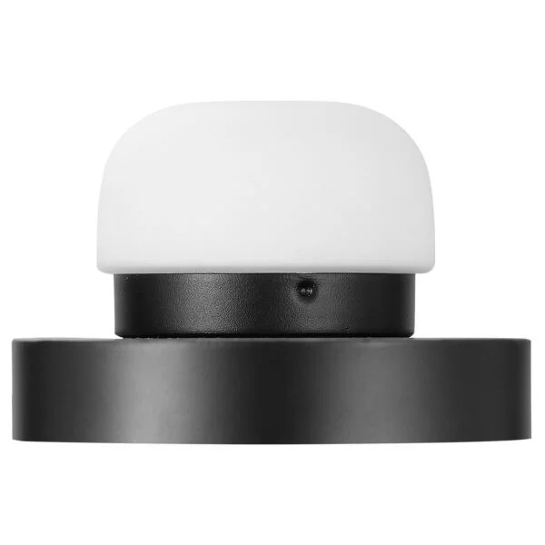 LED Wall Sconce, Knob Style Glass Lens, 15W, 3000K, Black - view 4