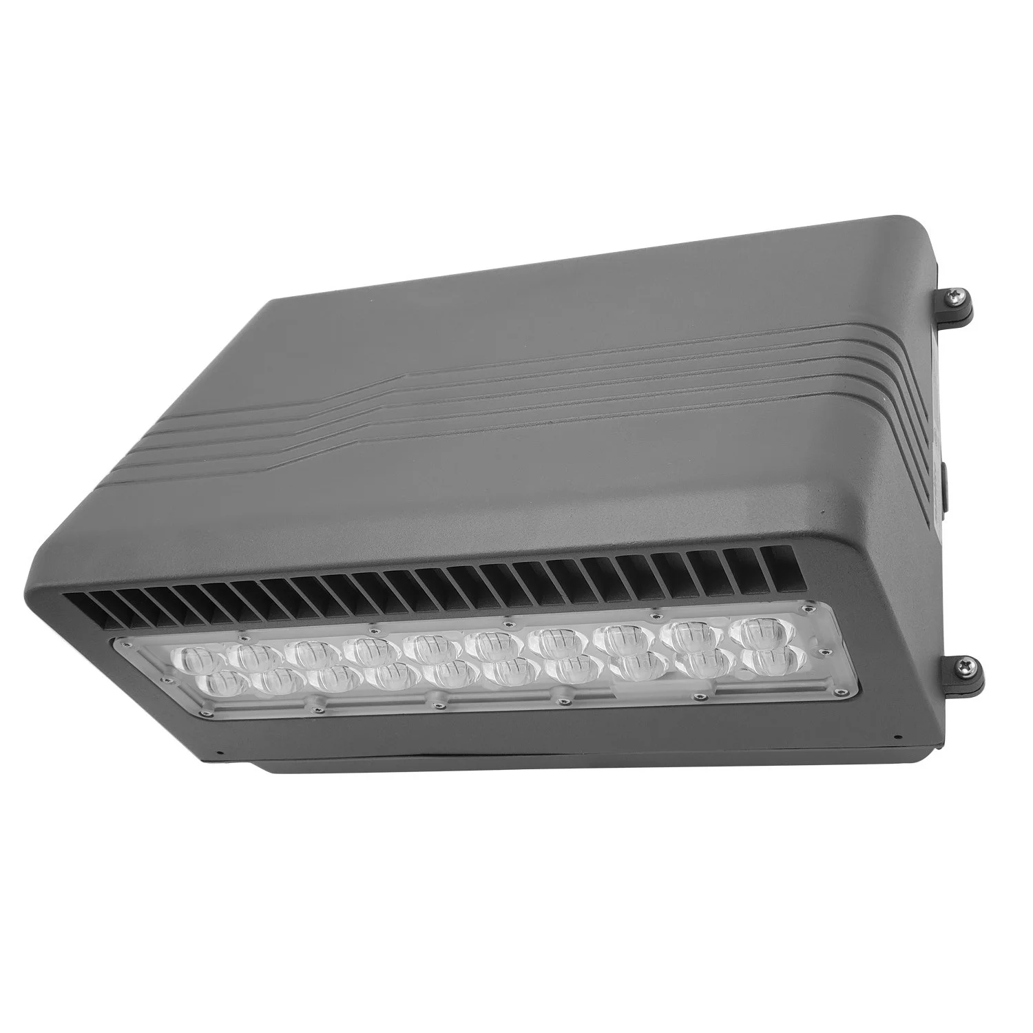 LED Wallpack Cutoff Downlight Fixture, Power Selectable 25W/40W/60W/80W, Color Selectable 30K/40K/50K, Multi-Volt, Di...