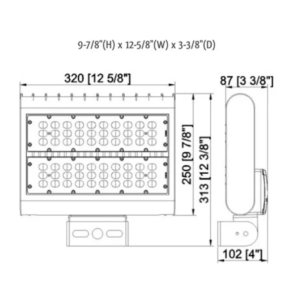 LF3 Architectural Series Flood Light, 150W, Warm White, with Yoke - view 2