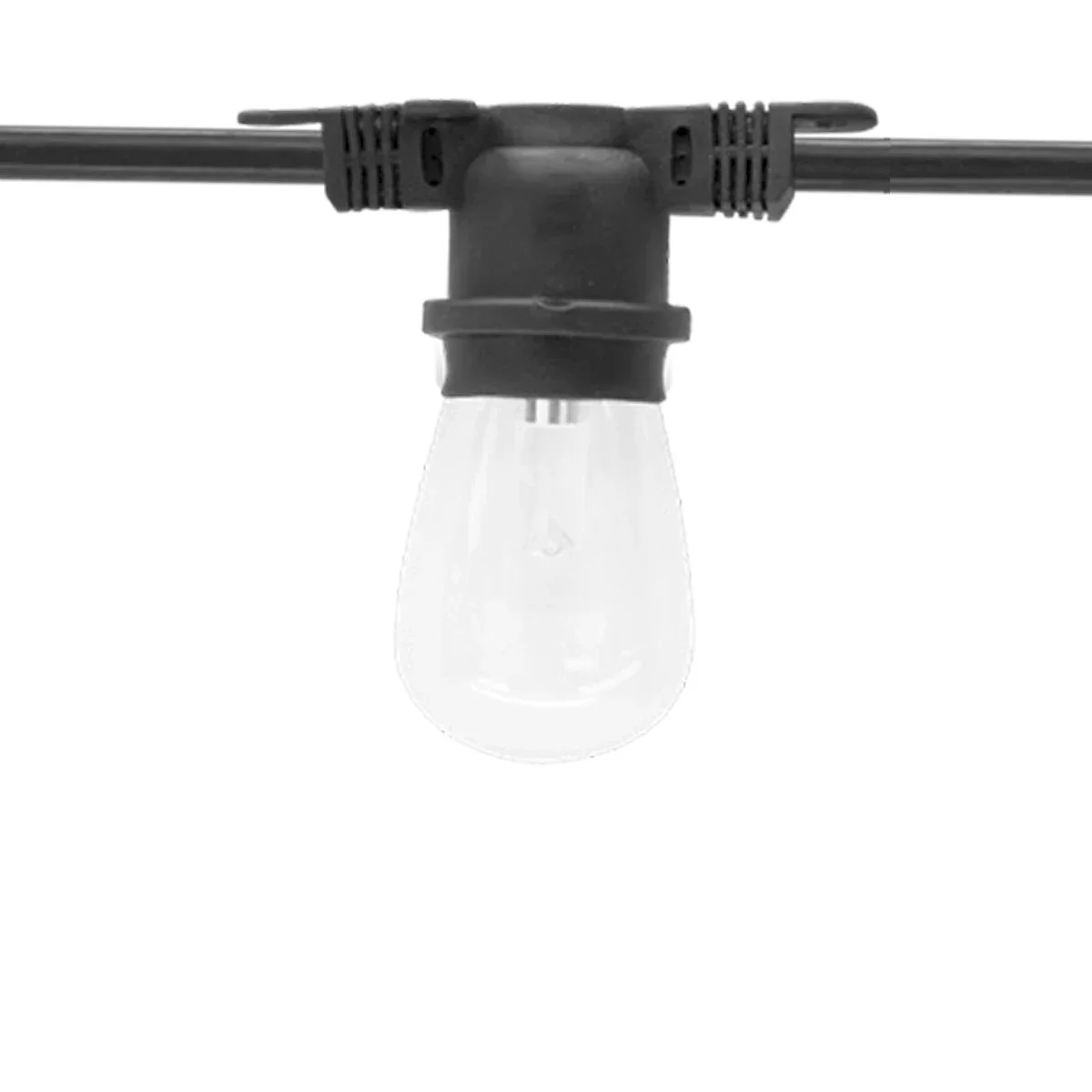 Light String, Non-Suspended E26, 48ft, Black