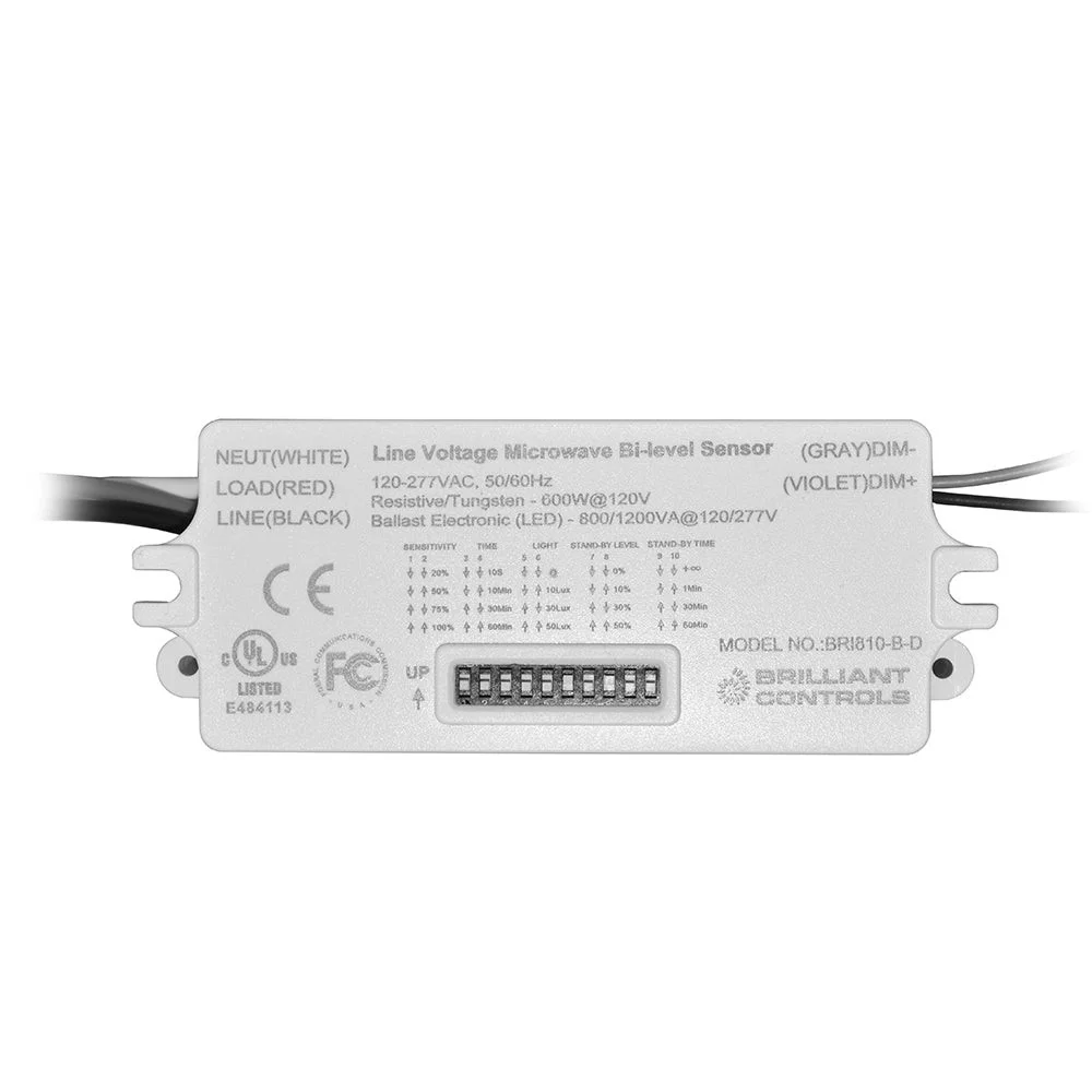 Line Voltage Microwave Bi-Level Sensor, AC120V/277V, Bi-Level Dimming - view 2