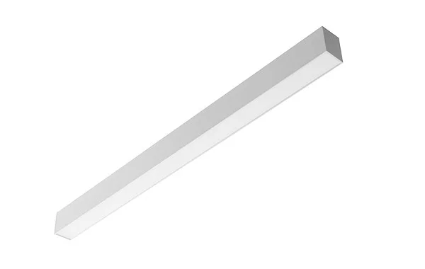 Linear Architectural Pendant, 8', Low Wattage, Direct/Indirect, 3500K, White