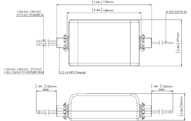 Linear Dimming Control Module, Plenum Rated, 120-277V, 0-10V, Gray - view 2
