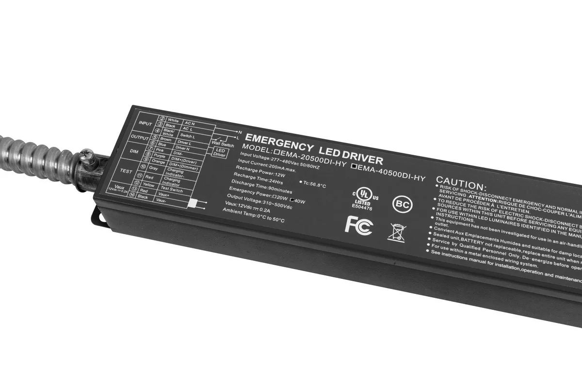 LINEAR HIGH BAY, 30,000 Lumens, Wide Beam, Power and CCT Selectable, High Voltage, Emergency Battery Backup - view 3