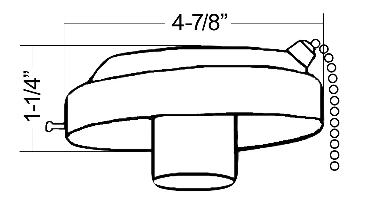 LK12 Series Ceiling Fan Fitter, 1x9.5 W A19 Lamp Included - view 2