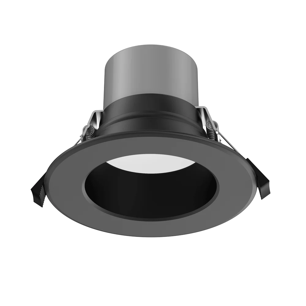Lotus DL254 4" Round Commercial Downlight, 5 CCT Selectable, 5 Wattage Adjustable, Black Trim Black Reflector
