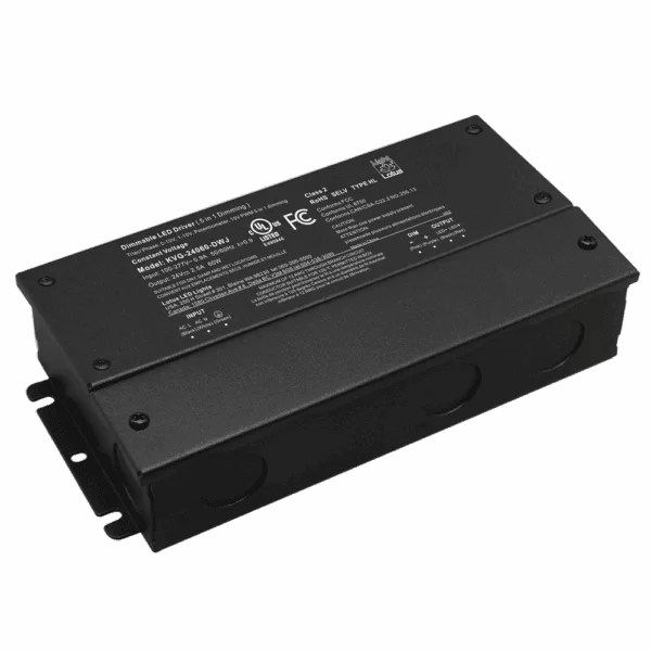 Lotus LED Lights 24V Constant Voltage 60W Driver, 5-in-1 Dimmable, KVG-24060-DWJ
