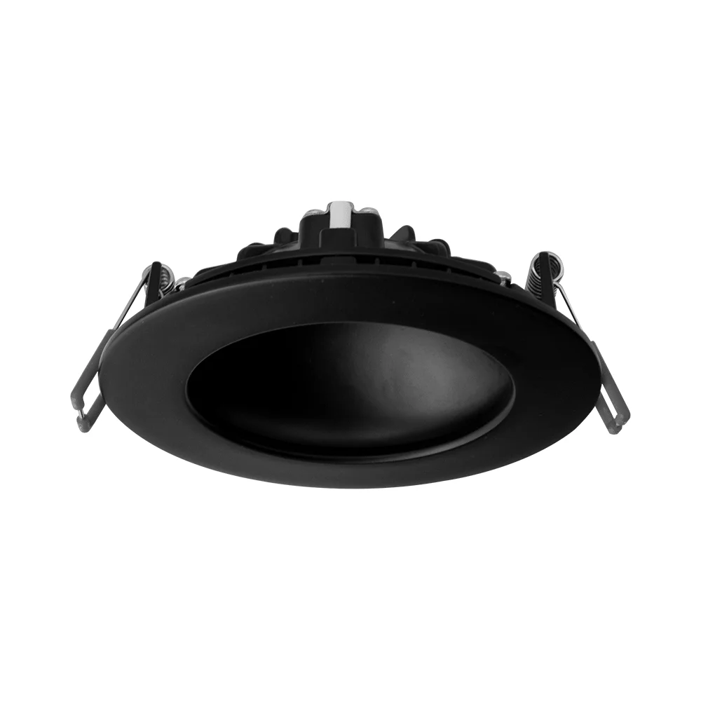 Lotus LED Lights 4" Round Indirect Slim Recessed LED, 12W, Dim To Warm, Black Trim