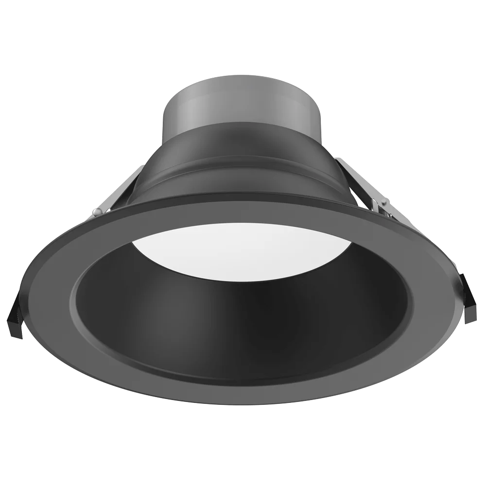 Lotus LED Lights DL254, 10" Round, 40W Max, 5CCT Selectable, 5 Wattage Selectable, High Output, Black Trim Black Refl...
