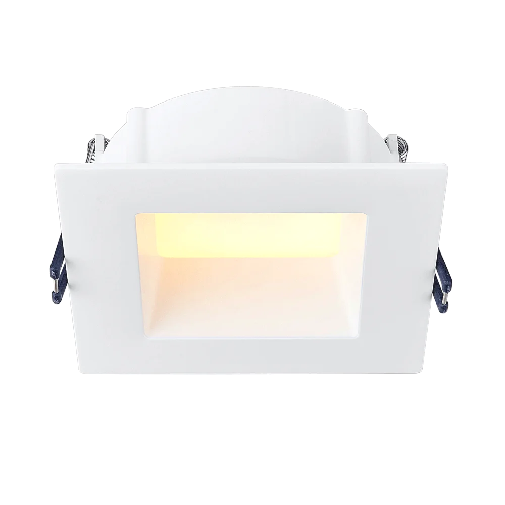 Lotus LED Lights LE4SR 4" Square Deep Regressed LED, 11W, 5CCT Selectable, White or Black Trim