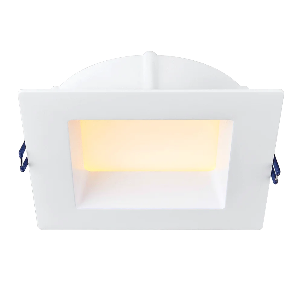 Lotus LED Lights LE6SR Series, 6" Square Deep Regressed LED, 5CCT Selectable, 14.5W, White or Black Trim