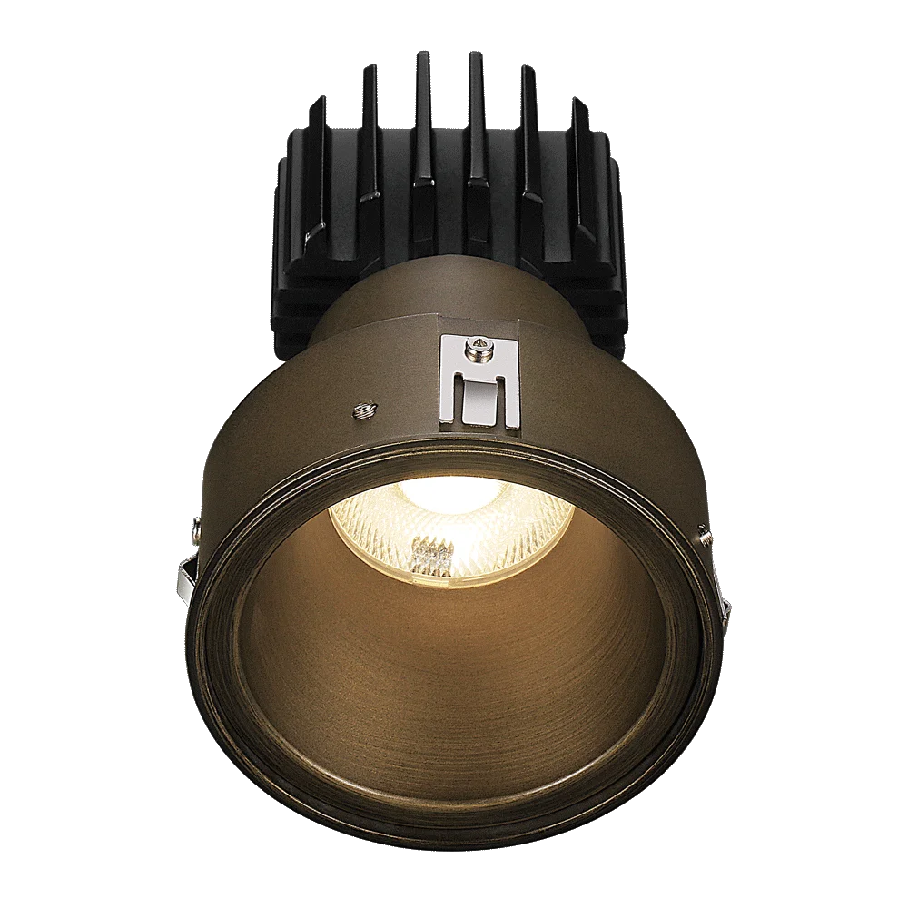 Lotus Tangra 3" Fixed Round Deep Invisible Flangeless, Oil Rubbed Bronze Trim, 4CCT+DTW 3500K-2700K, CRI90