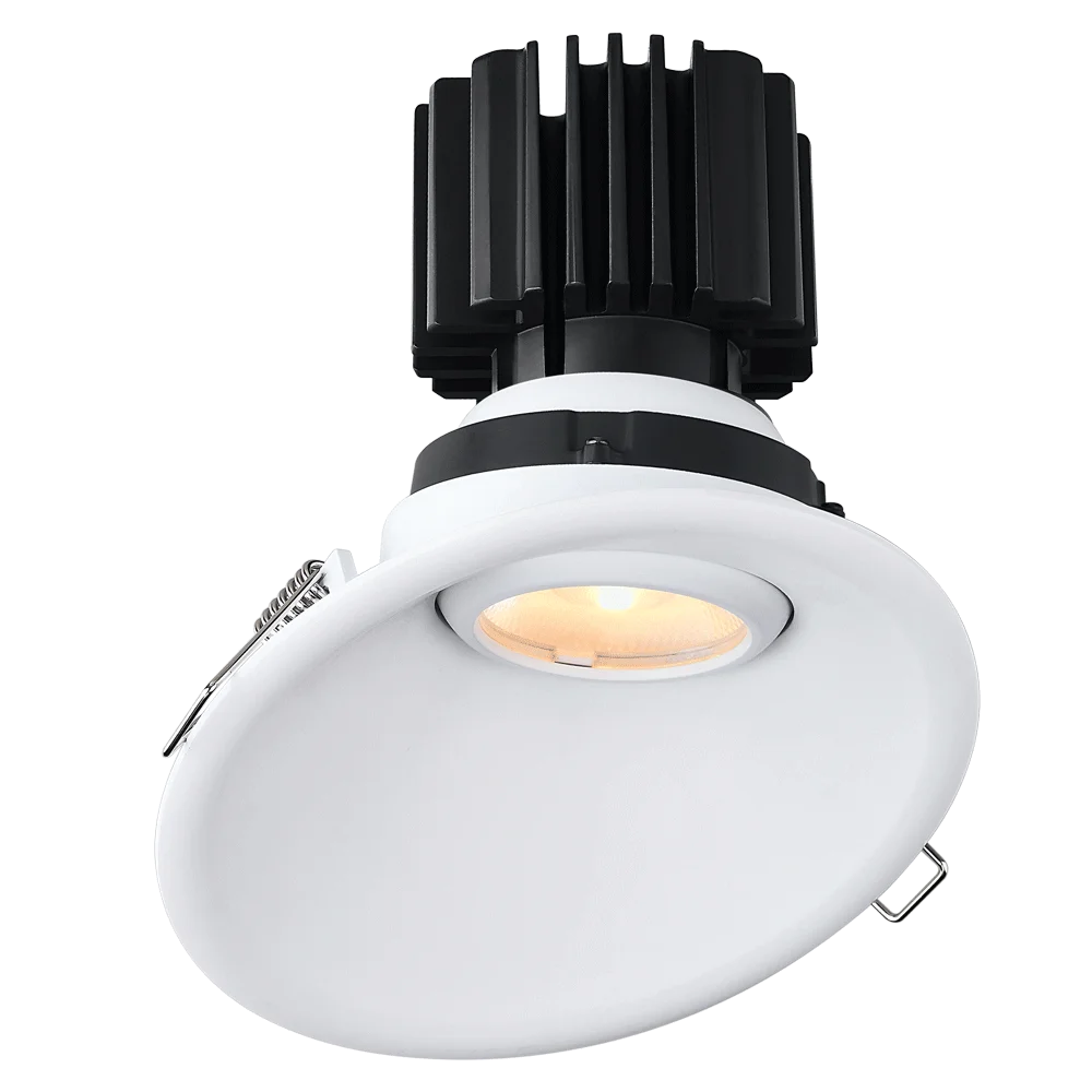 Lotus LED Lights Tangra 4" Gimbal Round Sloped Thin Trim, 3000K, CRI95