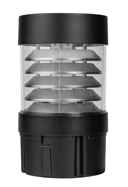 Louver reflector flat top bollard head. Power Select 24 / 19 / 14W. Color Select 30 / 40 / 50K. Built-in photocell. 120