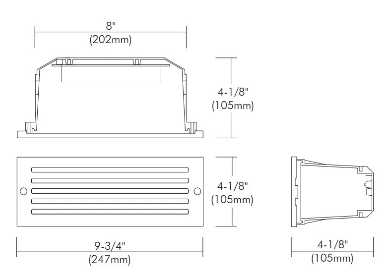 Louvered Face Plate for LED Exterior Step Light - view 2
