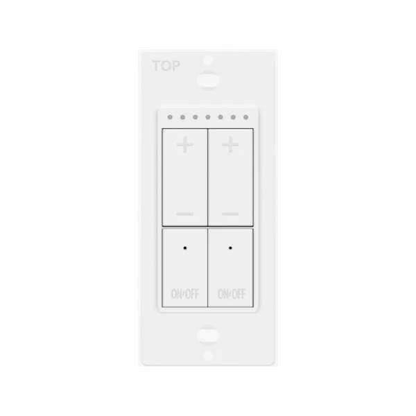 Low Voltage Dual LED Dimmer Switch, 0-10V Control, Built-in RJ45 Connector