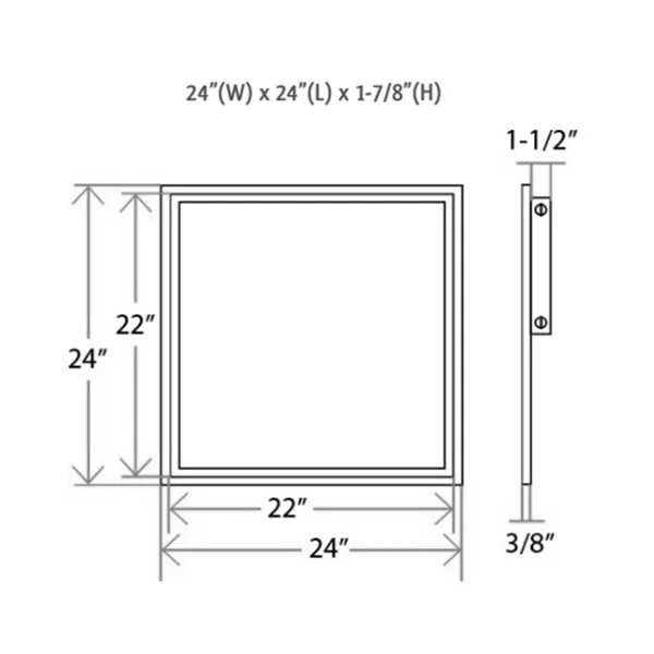 LP Series 2'X2' 45 W Panel LED Light, 40K - view 2