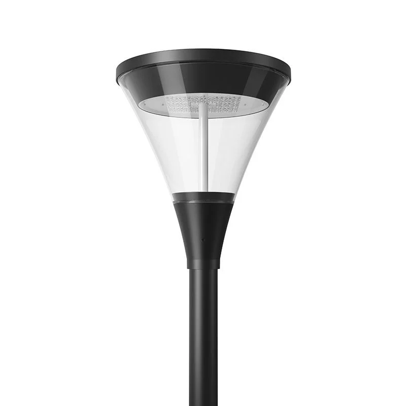 Lucite Garden Post Selectable 18/30/45/50W 30/40/50K, Black, 2-3/8 Poles