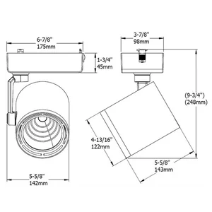 Lum-Tech L516L LED Track Head, 49W, 120V, Selectable CCT (2700K|3000K|3500K|4000K), Multiple CRI (80|90|97) - view 2