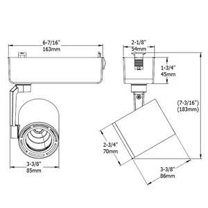 Lum-Tech L516S LED Track Head, 18W, 120V, 1476lm, Selectable CCT (2700K|3000K|3500K|4000K), Multiple...