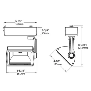 Lum-Tech L517 LED Track Wall Wash/Flood Head, 120V, 30W, 2468lm, 2700K|3000K|3500K|4000K, 80|90|97 CRI - view 2