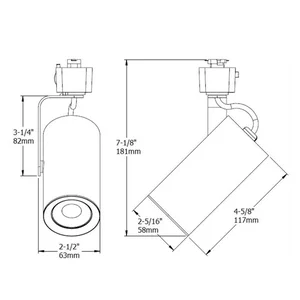 Lum-Tech L611 LED Track Head, 3000K, 80 CRI, 830lm, 9.6W, 120V, 36° Optic, Black or White Finish - view 2