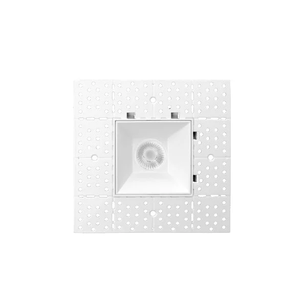 Lum-Tech LED Interlocking Trimless Module, 3 inch, Square, 5CCT Selectable, White, Dimmable