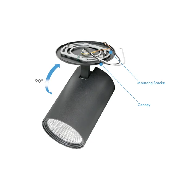 Lum-Tech Lighting CM-LT562L, 3 7/8" Ø, Canopy Mounted, 120V, 36W, 2700K|3000K|3500K|4000K|5000K, 15°...