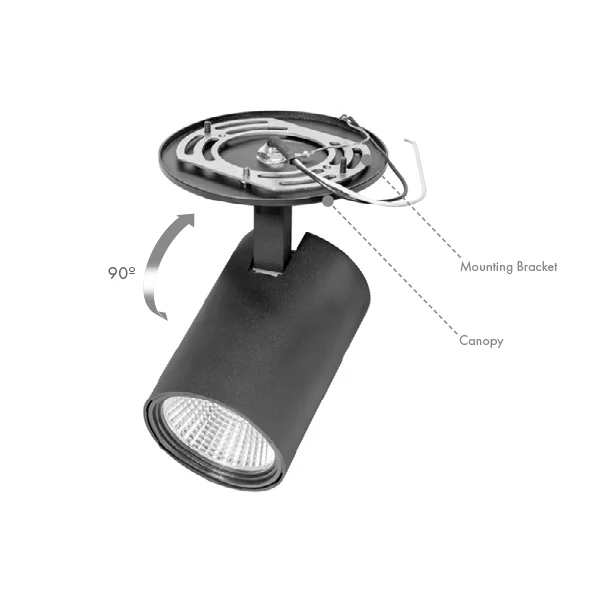 Lum-Tech Lighting CM-LT562M, 3 ¼" Ø, 120V, 22W, 1900lm, 90+ CRI, Selectable Beam Angle (15º|24º|40º)...