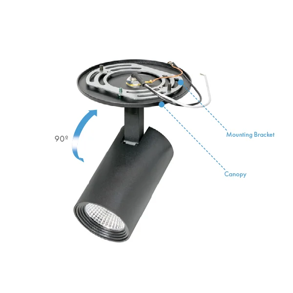 Lum-Tech Lighting CM-LT562S, Canopy Mounted, 2 ½"Ø, 12W, 120V, Selectable Beam Angle (15º|24º|40º), ...