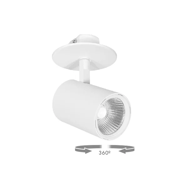 Lum-Tech Lighting CMJ-LT562M, 3 1/4" Ø, 120V, J-Box Mounted, Adjustable Head, 15°|24°|40° Beam Angle, Black or White ...