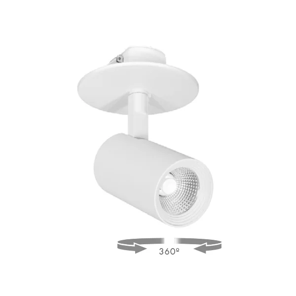 Lum-Tech Lighting CMJ-LT562S, 2 ½" Ø, 120V, J-Box Mounted, Adjustable Head, 15°|24°|40° Beam Angles, Black or White F...