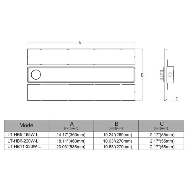 Lum-Tech Lighting Power & CCT Tunable LED Linear High Bay, 110-130-165W, 4000K-5000K, 120-347V - view 2