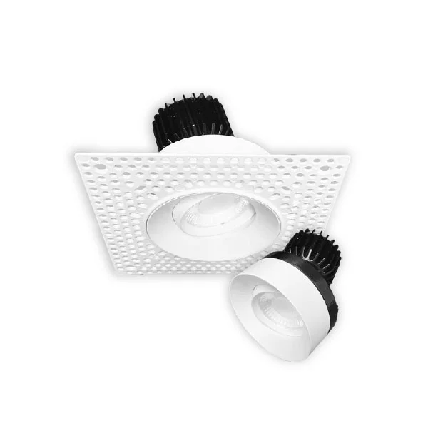 Lum-Tech LT25433, 3" Trimless Push and Lock Gimbal LED Downlight, 5CCT Selectable, 1100lm, 15W, 120-277V, 38° Beam, 9...