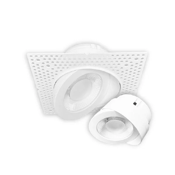 Lum-Tech LT25462, 4" Trimless Floating Gimbal LED Downlight, 5CCT Selectable, 60º Beam, 15W, 2000lm, 120-277V, CRI 90