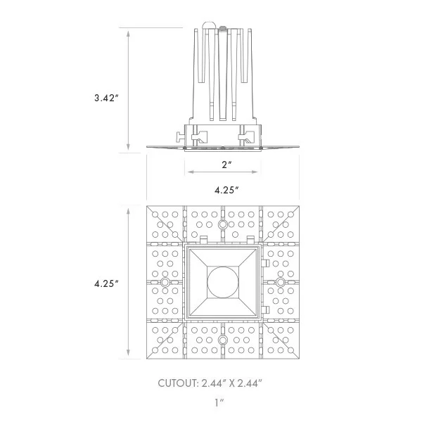 Lum-Tech LT25470, 2" Interlocking Trimless LED Spotlight Module, 5CCT Selectable, 500lm, 7W, 120V, 9...