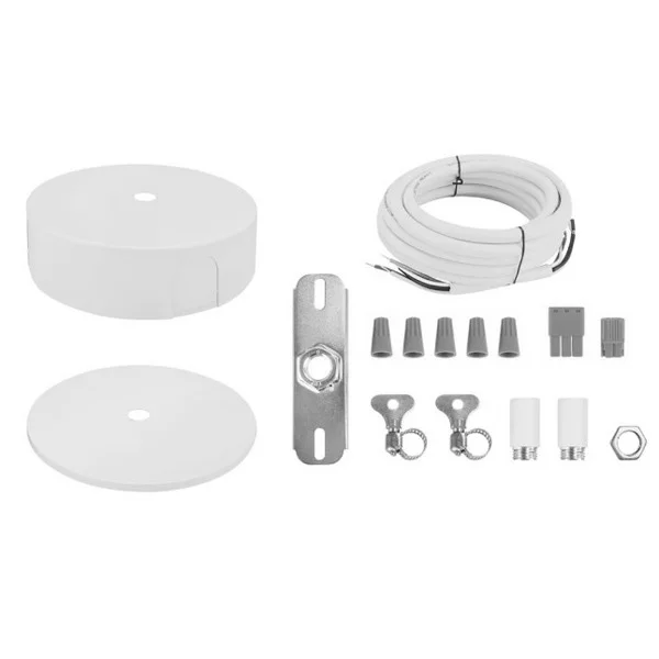 Lum-Tech LTMACD01 3"/4" Cord Pendant Mount Kit, 7', White/Black