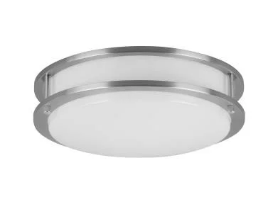 MaxLite Architectural Flush Mount, Small, Arch Style, Brushed Nickel, 120V Triac Dimming, 16W, 90 CRI, CCT Selectable