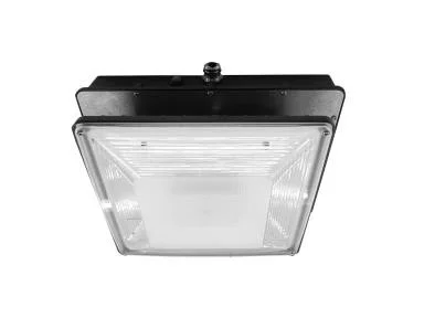 MaxLite LED Low-Profile Canopy, 52W, 120-277V, Parking Garage Distribution, 4000K, Bronze Finish, Emergency Battery B...