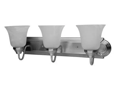 MaxLite ML8 Series Vanity Bar, Edison Base E26 Bulb Included, 3 x 10W, Tulip, Bronze, 2700K, 90 CRI, JA8 Compliant Bu...