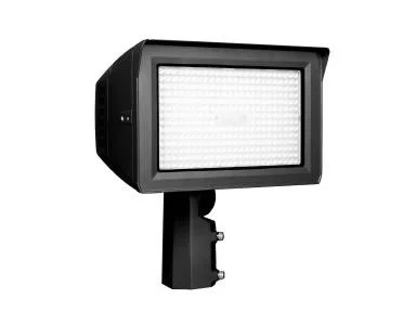 MaxLite Slim Flood, 150W, Wattage/CCT Selectable, Adjustable Beam, Bronze, Knuckle Slipfitter, Yoke, Photocell