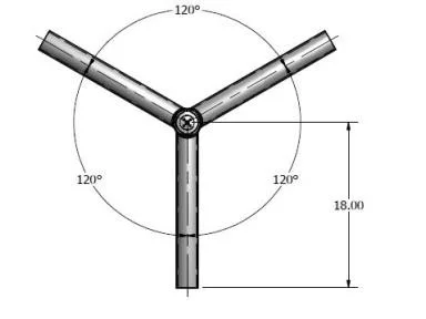 MaxLite Spoke Bracket, slides over 2.375” OD tenon, 4” tall