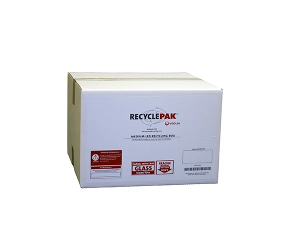 Medium LED Lamp Recycling Box, 5.5 mil Vapor Barrier Liner