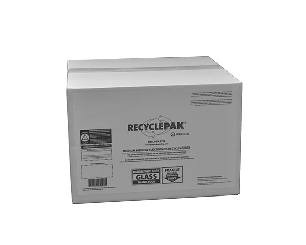 Medium Medical Electronics Recycling Box, 5.5 mil vapor barrier liner