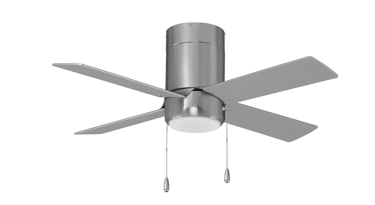 Metalis Energy Star Series, 52" Sweep Hugger with Integrated LED Light Kit, Brushed Nickel Finish