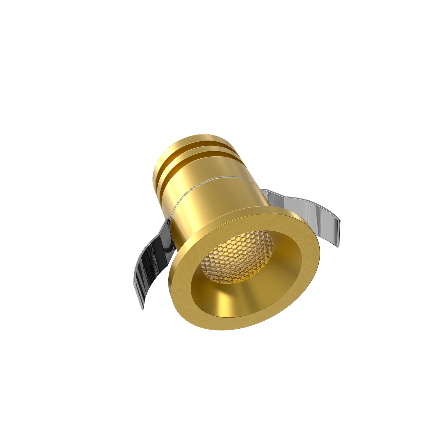 Mini Brushed Brass Puck Light 24V 22K - view 2