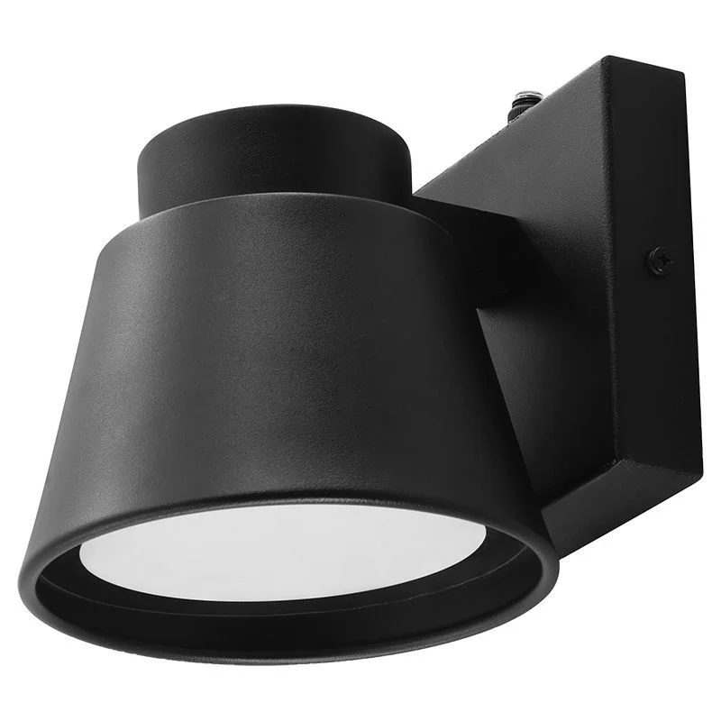 Mini Cone Outdoor Wall Light 10W 5CCT Dim. With Photocell, Black