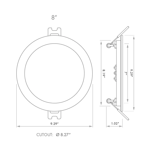 Lum-Tech Lighting Mini Panel, 8", 5CCT Selectable - view 2