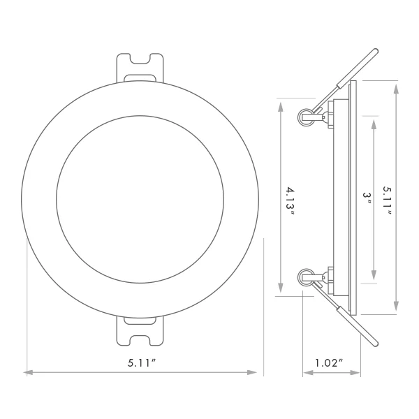 Lum-Tech Lighting LED Mini 3" Panel, 5CCT, Round - view 2